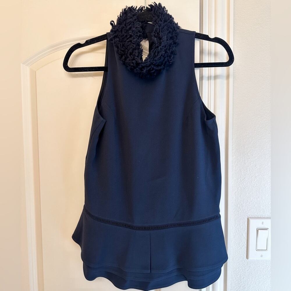 JONATHAN SIMKHAI Turtleneck Fur Top - Picture 3 of 5